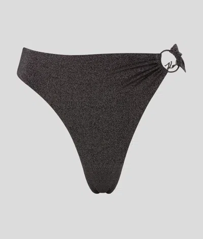 Karl Lagerfeld K/signature High-waist Bikini Bottoms