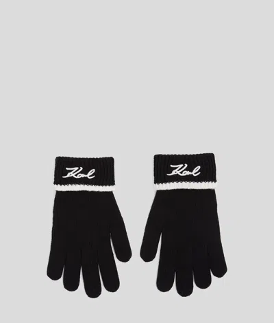 Karl Lagerfeld K/signature Knitted Gloves