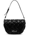 Karl Lagerfeld Logo Shoulder Bag In Black