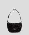 Karl Lagerfeld K/signature Kuilt-schultertasche In Black