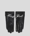 Karl Lagerfeld K/signature Leather Gloves