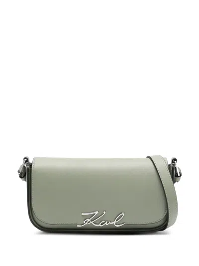 Karl Lagerfeld K/signature Logo Leather Bag