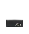Karl Lagerfeld K/signature Logo-plaque Wallet In Black