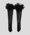 Karl Lagerfeld K/signature Long Ruffled Gloves