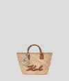 Karl Lagerfeld K/signature Medium Raffia Tote Bag