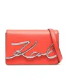 Karl Lagerfeld K/signature Medium Shoulder Bag In Orange