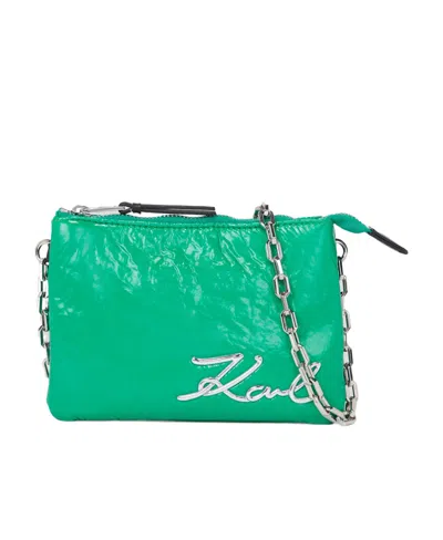Karl Lagerfeld K/signature Mini Bag In Green
