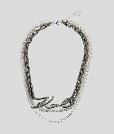 Karl Lagerfeld K/signature Multi-chain Necklace