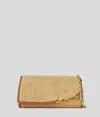 Karl Lagerfeld K/signature Raffia Wallet On Chain