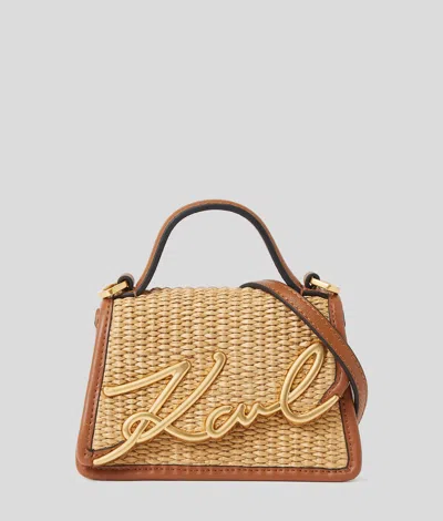 Karl Lagerfeld K/signature Raffia Nano Bag