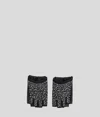 Karl Lagerfeld K/signature Rhinestone Fingerless Gloves