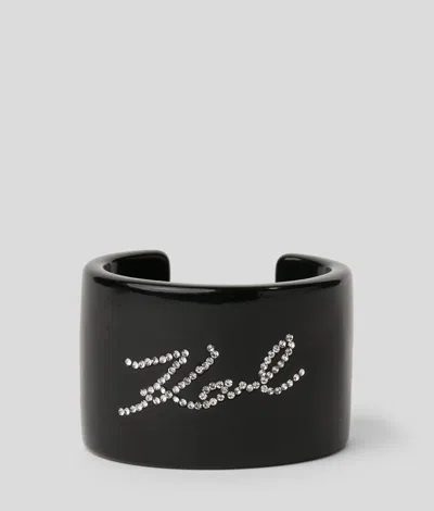 Karl Lagerfeld K/signature Rhinestones Cuff