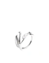 Karl Lagerfeld K/signature Ring Woman Ring Silver Size S Recycled Silver In Silver