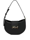 Karl Lagerfeld K/signature Shoulder Bag In Black