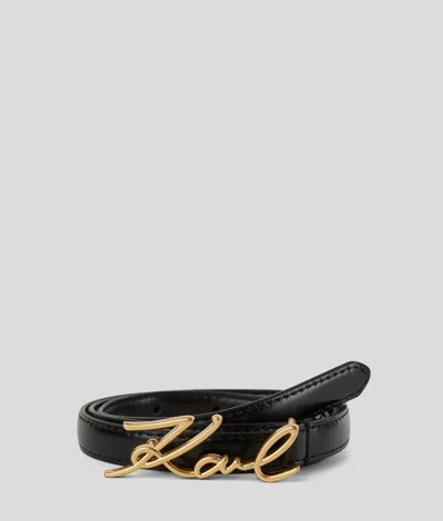 Karl Lagerfeld K/signature Small Belt In Black