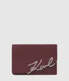 Karl Lagerfeld K/signature Small Wallet In Red
