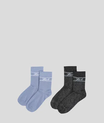 KARL LAGERFELD K/SIGNATURE SOCKS – 2-PACK