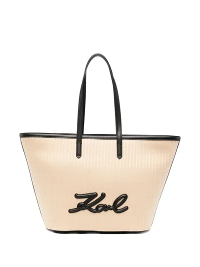 Karl Lagerfeld K/signature Tote Bag In Neutral
