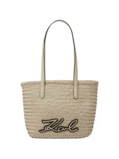 Karl Lagerfeld K/signature Tote Bag In Neutral