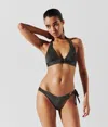 Karl Lagerfeld K/signature Triangle Bikini Top In Black