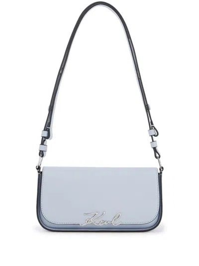 Karl Lagerfeld K/signature Two-way Cross Body Bag In Blue