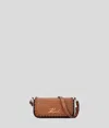 Karl Lagerfeld K/signature Umhängetasche Mit Nahtdetails In Brown