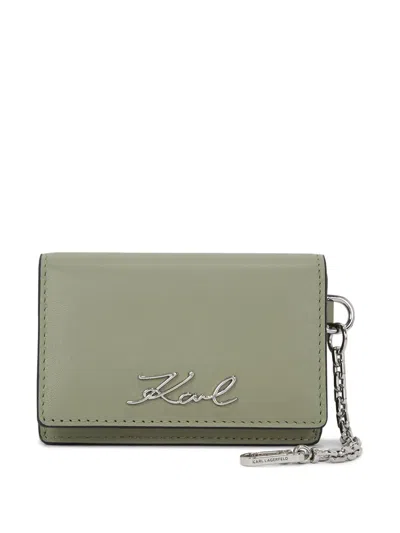Karl Lagerfeld K/signature Wallet In Grün