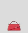 Karl Lagerfeld K/signature Schmale Umhängetasche In Red