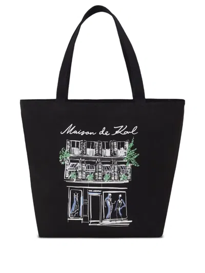 Karl Lagerfeld K/sketch Reversible Shopper Tote Bag In Black