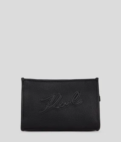 Karl Lagerfeld K/skuare Grainy Cosmetic Pouch