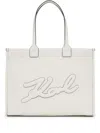 Karl Lagerfeld K/skuare Grainy Tote Bag In 白色