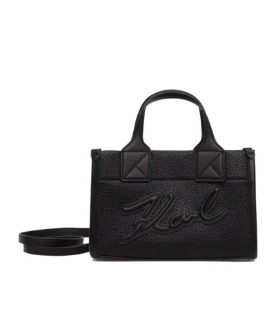 Karl Lagerfeld K/skuare Grainy Tote Bag In Black