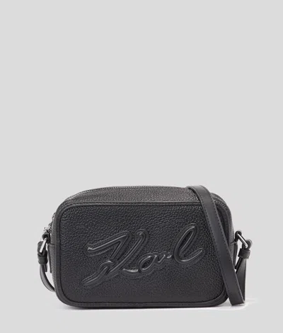 Karl Lagerfeld K/skuare Kameratasche In Genarbter Optik In Black