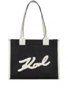 Karl Lagerfeld K/skuare Textured Tote Bag In Black