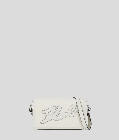Karl Lagerfeld K/skuare Umhängetasche In White