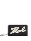 Karl Lagerfeld K/skuare Grainy Wallet In Black