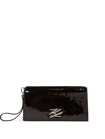 Karl Lagerfeld K/soiree Autograph Clutch Bag In Black
