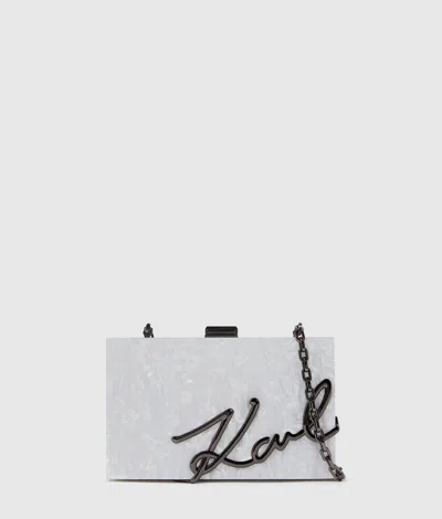 Karl Lagerfeld K/soirée Clutch In White