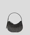 Karl Lagerfeld K/soirée Rhinestone Half-moon Bag