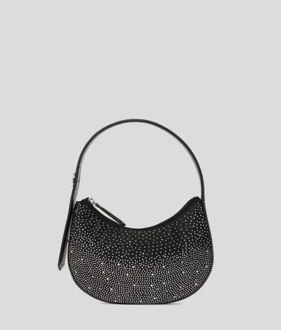 Karl Lagerfeld K/soirée Rhinestone Half-moon Bag