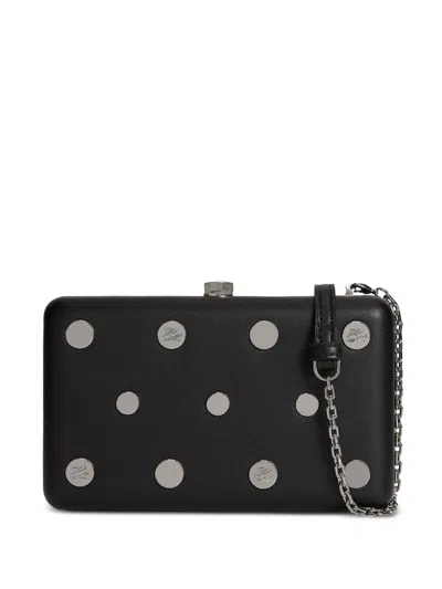 Karl Lagerfeld K/soiree Stud-embellished Clutch In Black