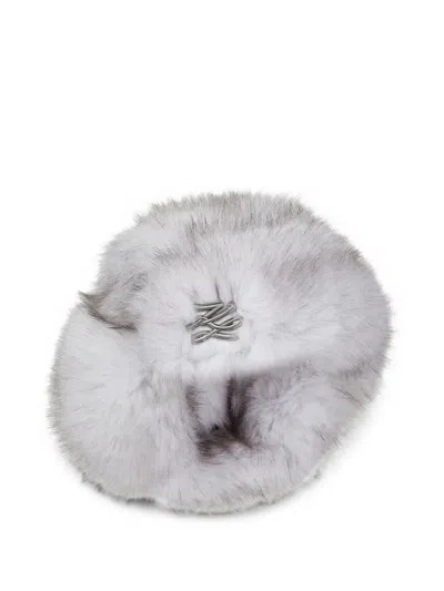 Karl Lagerfeld K/studio Faux-fur Trapper Hat In White