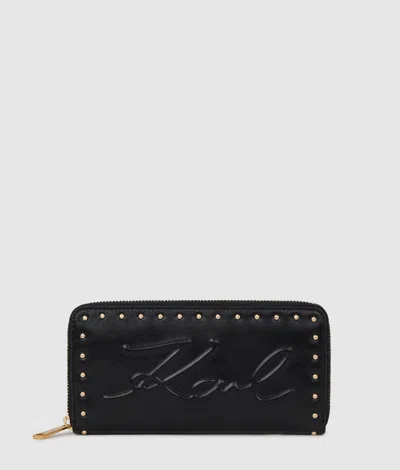 Karl Lagerfeld K/ville Large Studded Wallet In Multi