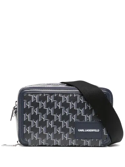 Karl Lagerfeld Kvoyage Cross Body Bag In Blue