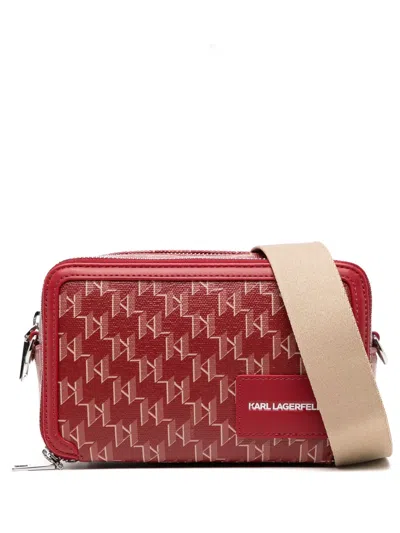 Karl Lagerfeld Kvoyage Cross Body Bag In Red