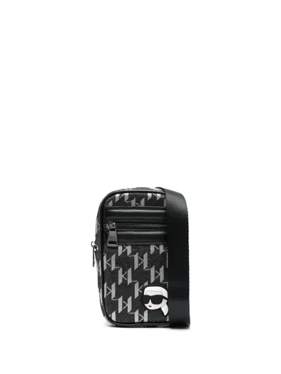 Karl Lagerfeld K/voyage Messenger Bag In Black