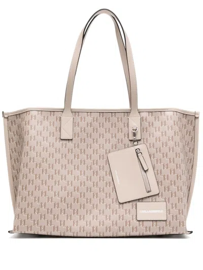 Karl Lagerfeld Kvoyage Tote Bag In Braun