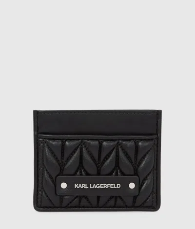 Karl Lagerfeld K/weave Cardholder In Black