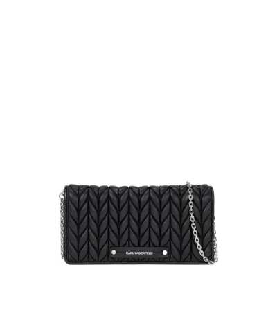 Karl Lagerfeld K/weave Crossbody Bag In Black