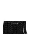 Karl Lagerfeld K/weave Crossbody Wallet In Black